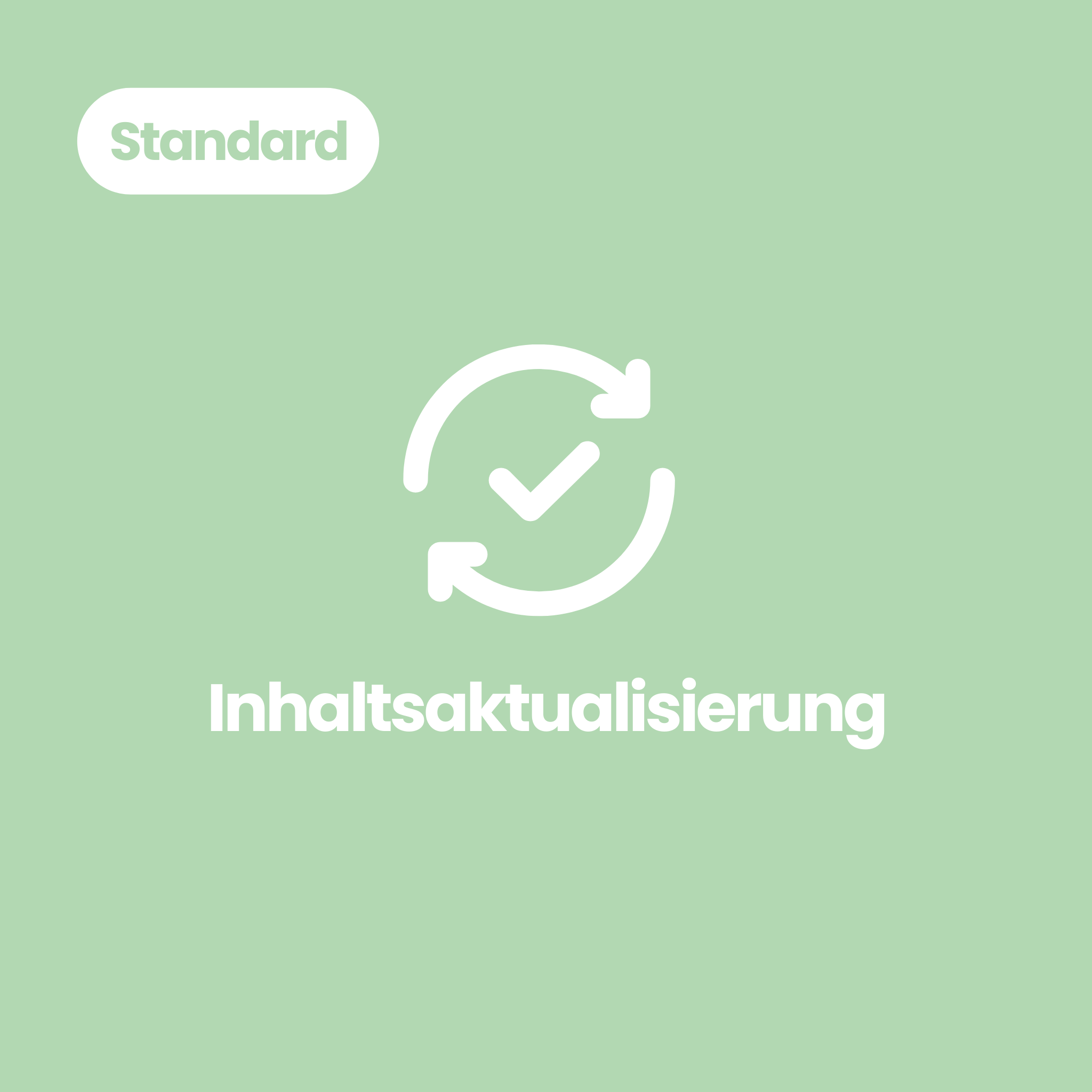 Inhaltsaktualisierung Standard-Paket